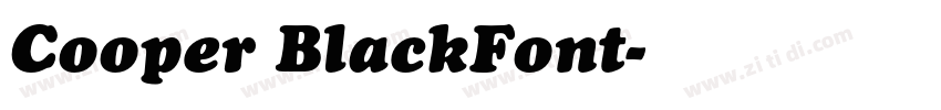 Cooper BlackFont字体转换